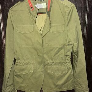 Patrizia Luca Green Blazer Tailored Fit Structured Collar